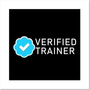 Trainer Verified Blue Check Posters and Art